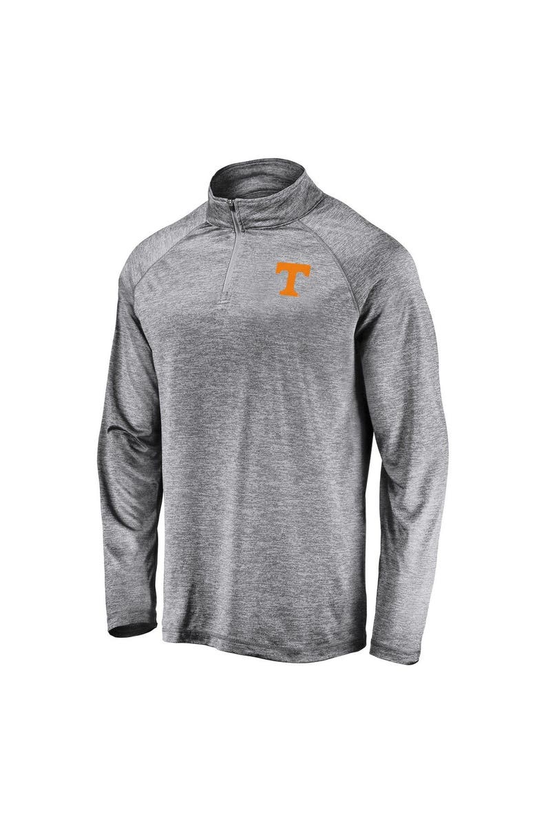 FANATICS Men's Fanatics Gray Tennessee Volunteers Striated Raglan Lightweight Quarter-Zip Top, Alternate, color, Gray