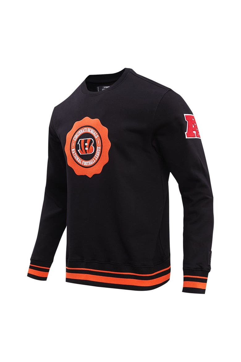 Men's Pro Standard Black Cincinnati Bengals Crest Emblem Pullover Sweatshirt, Alternate, color, Black