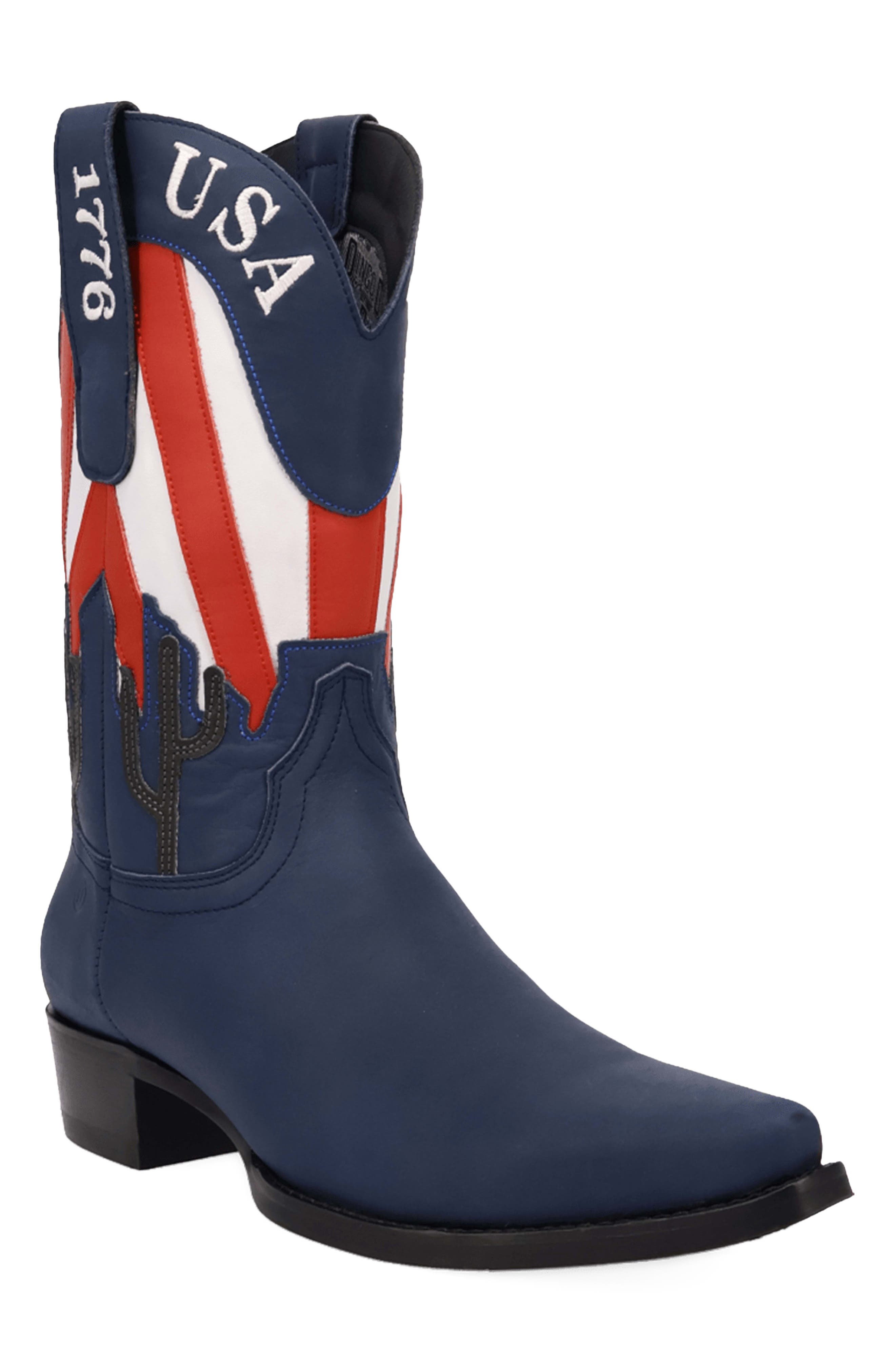 Freedom Western Boot, Main, color, NAVY