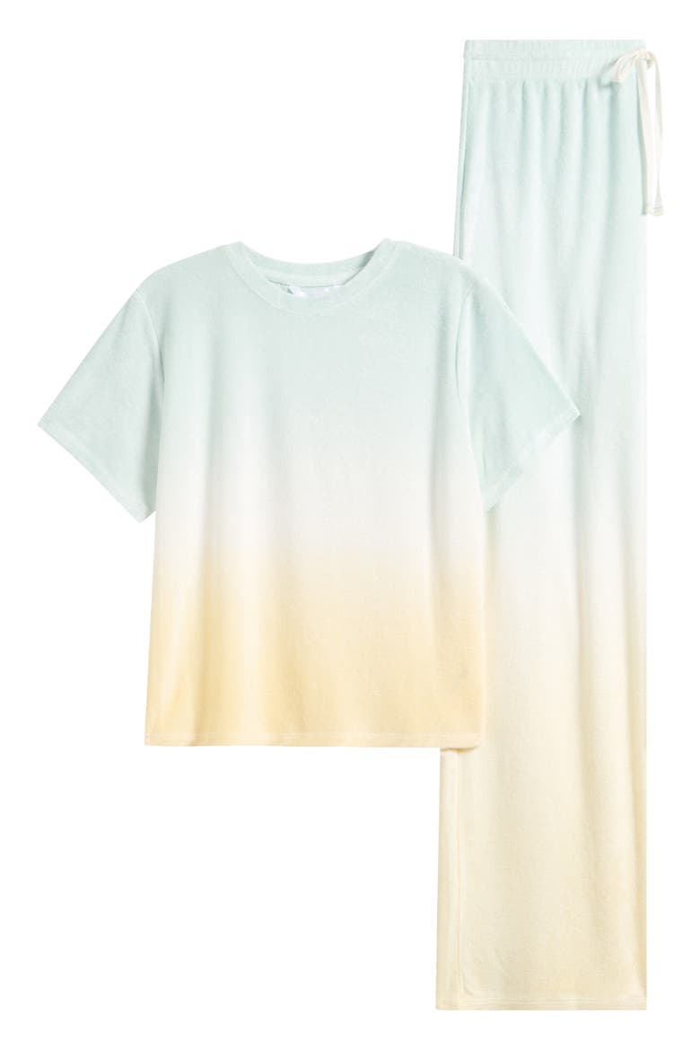 Take a Break Terry Pajamas, Alternate, color, SUNRISE DIP-DYE
