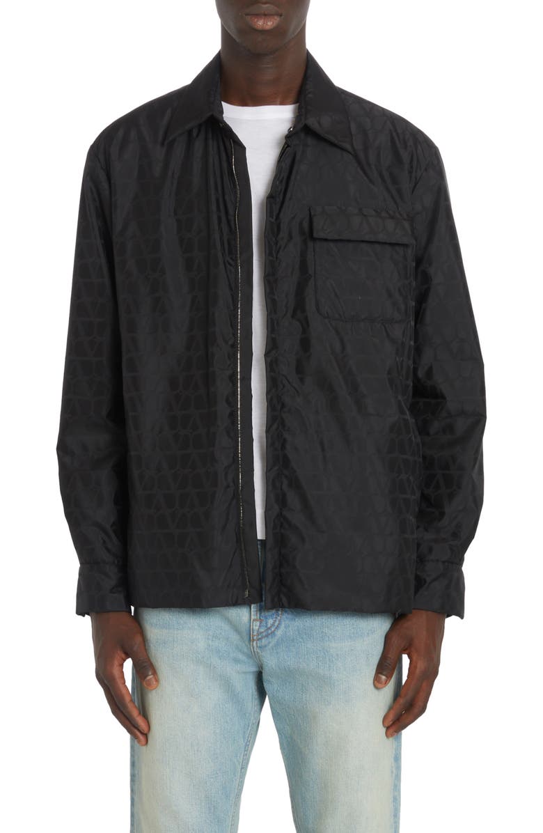 Valentino VLOGO Toile Iconographe Nylon Jacket, Main, color, 