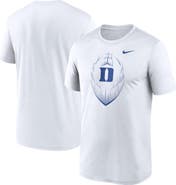 Nike Men's Nike White Duke Blue Devils Primetime Legend Icon Performance T-Shirt