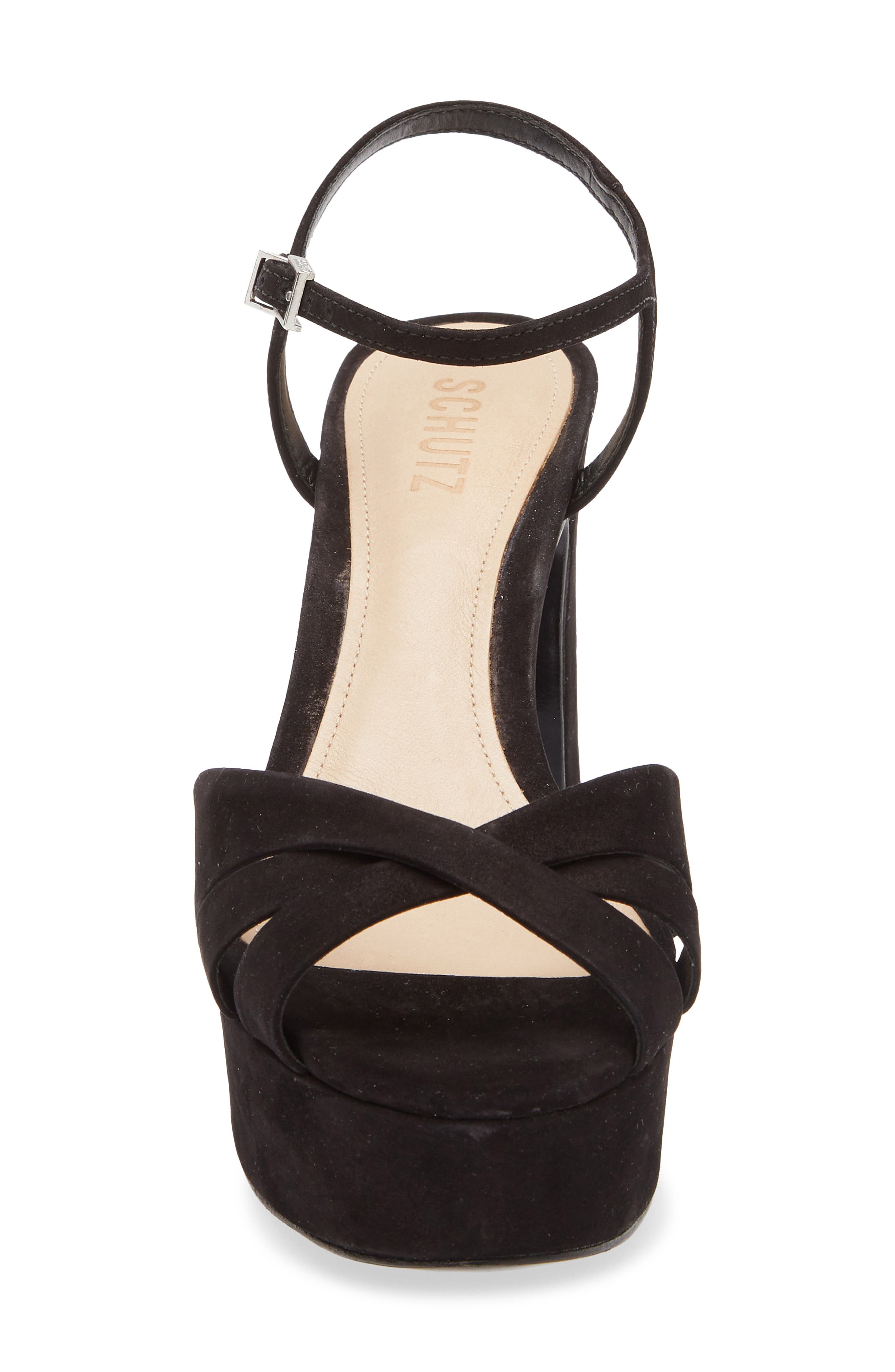 Schutz Keefa Platform Sandal, Alternate, color, Black