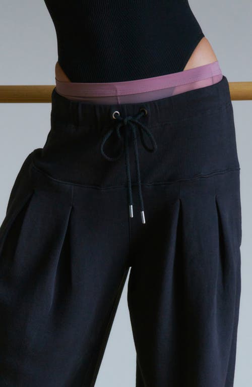 Free People Fp Movement Studio Siren Cotton Drawstring Pants In Black