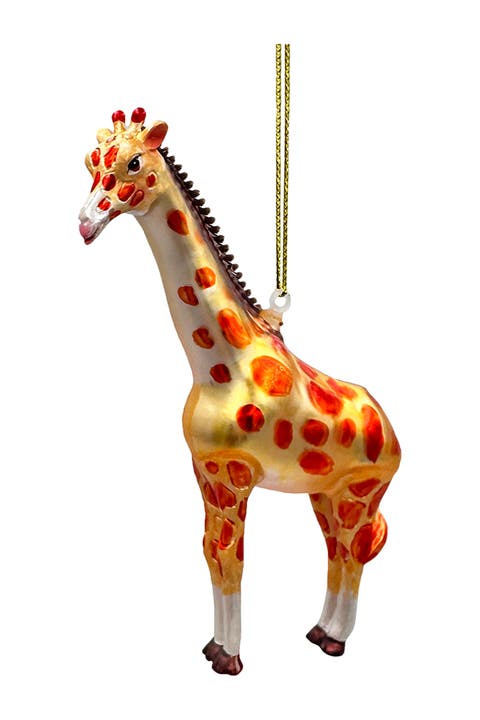 Spotted Giraffe Glass Ornament
