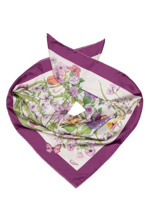 Flora - Hand Rolled Silk Foulard for Women