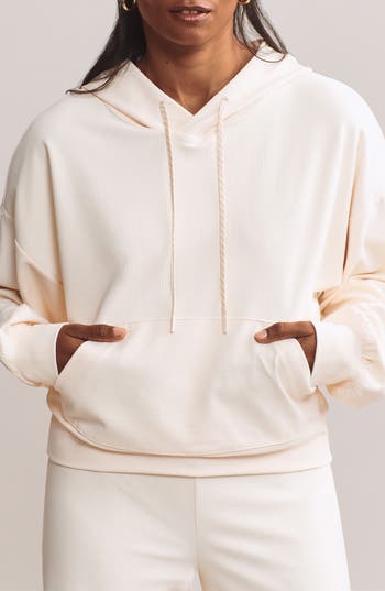 Rhone Ripple Hoodie In Cream
