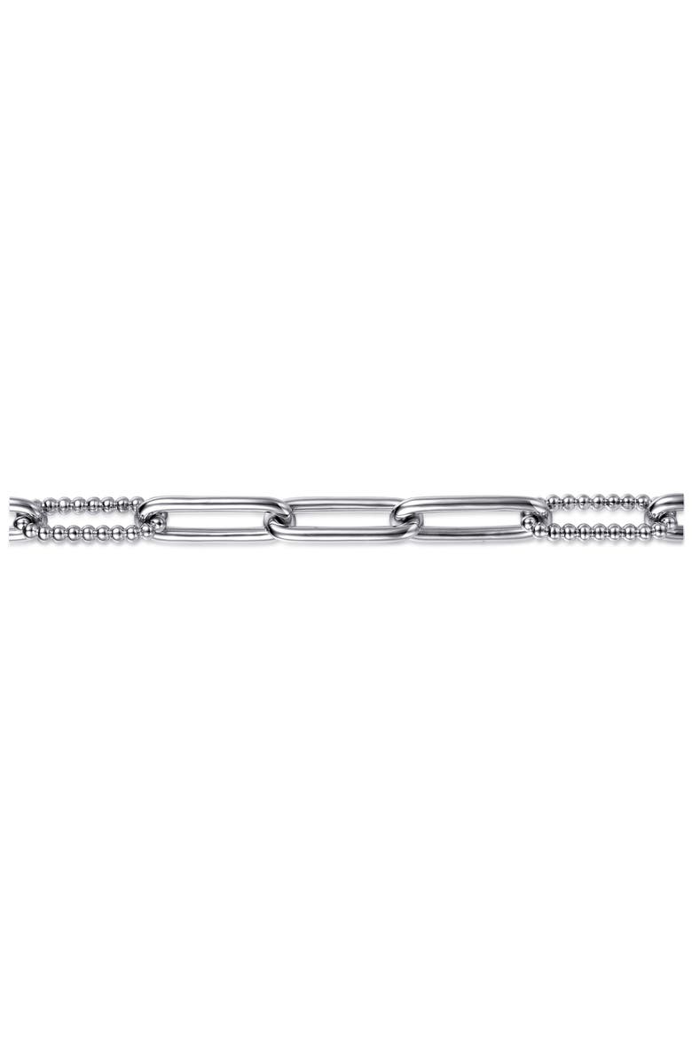Bujukan Paper Clip Chain Bracelet, Alternate, color, STERLING SILVER