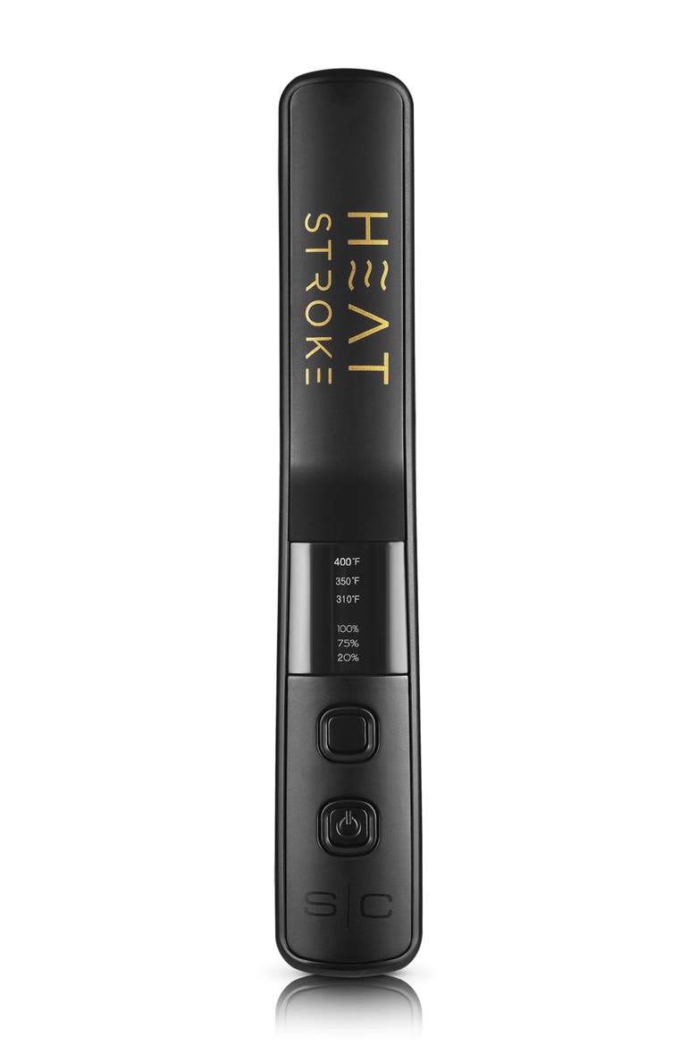 Heat Stroke Cordless Beard and Styling Hot Hair Brush, Alternate, color, Black