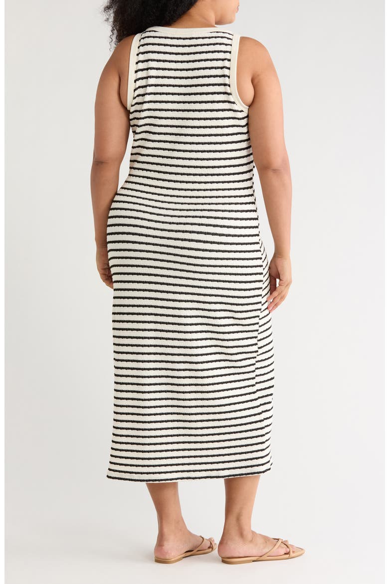 Stripe Midi Tank Dress, Alternate, color, BLK WHT STRIPE