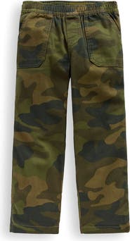 Mini Boden Kids' Camo Print Cotton Twill Pants