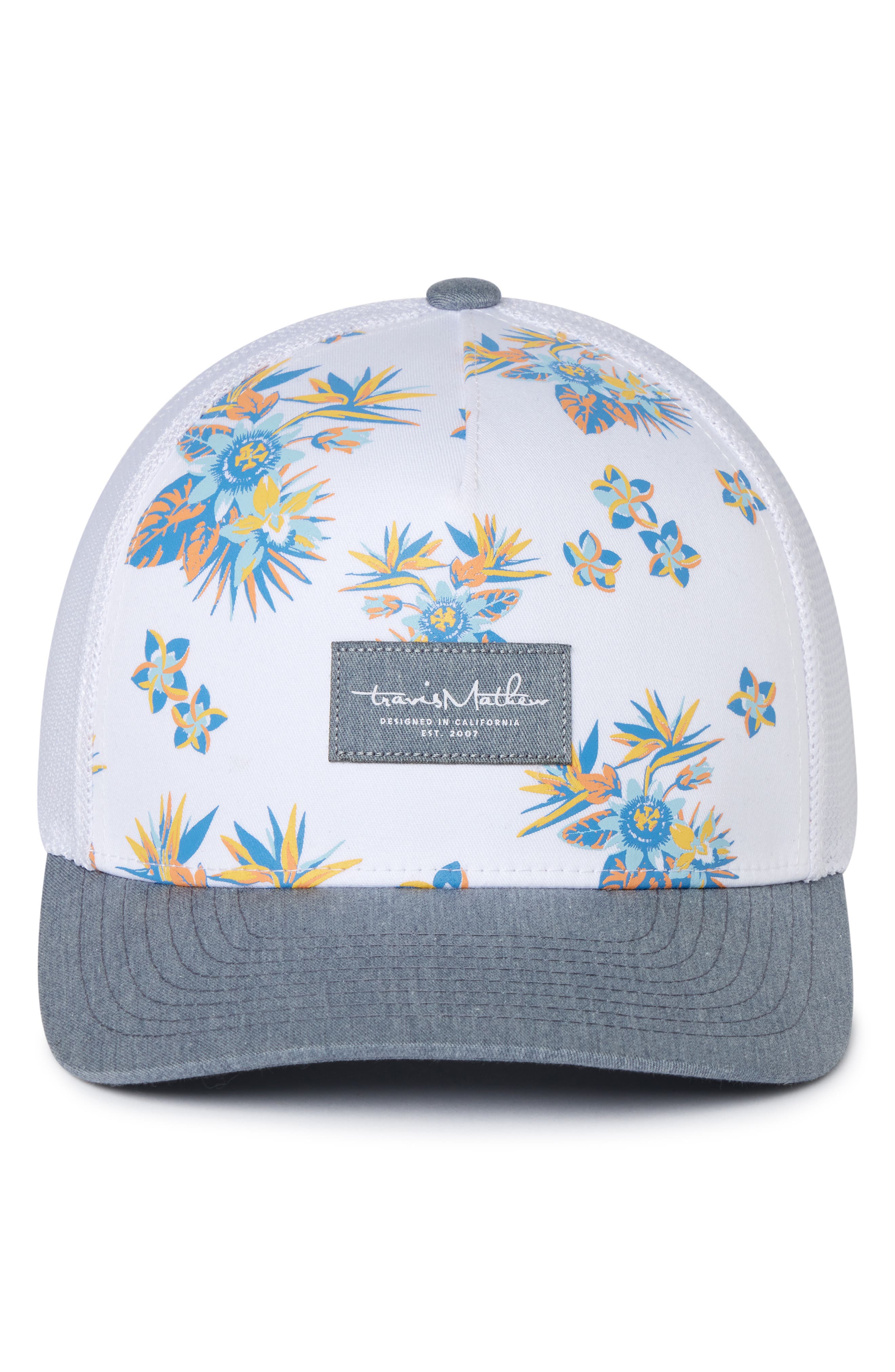 TravisMathew Salt Pond Beach Floral Trucker Hat (Men) | Nordstrom
