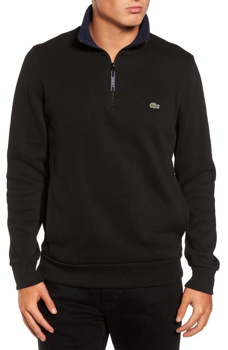 Lacoste Quarter Zip Sweatshirt, Main, color, 