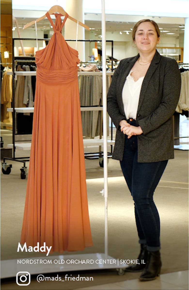 Chiffon Halter Gown, sales video thumbnail