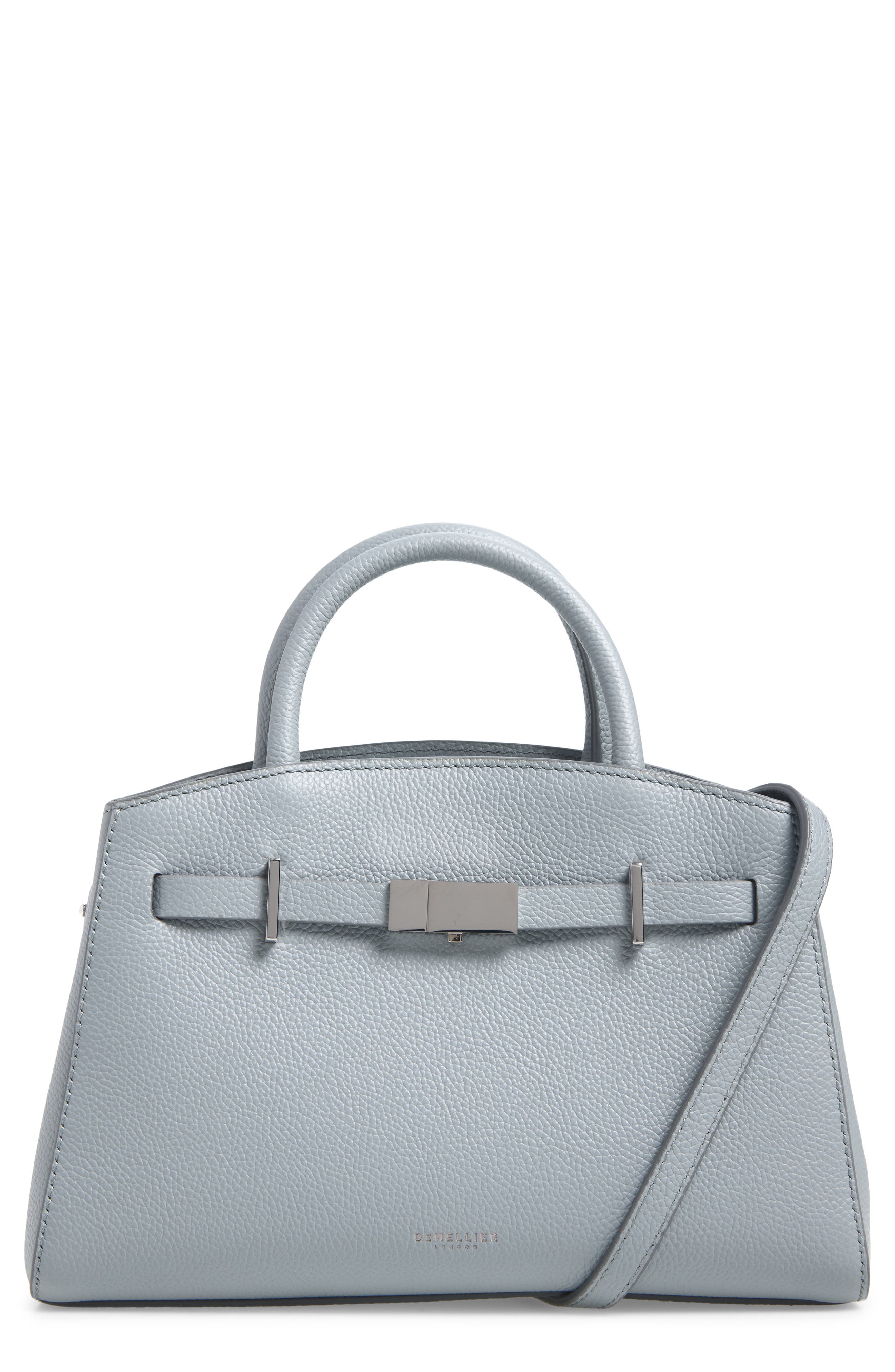 The Small Hudson Leather Tote, Main, color, PACIFIC