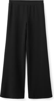 MANGO Elastic Waist Straight Leg Suit Pants