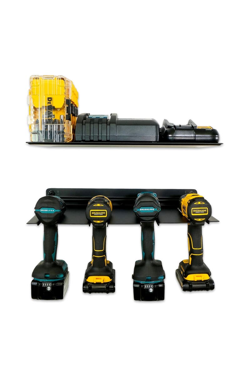 E-Drill Power Tool Organizer with Shelf, Alternate, color, Black
