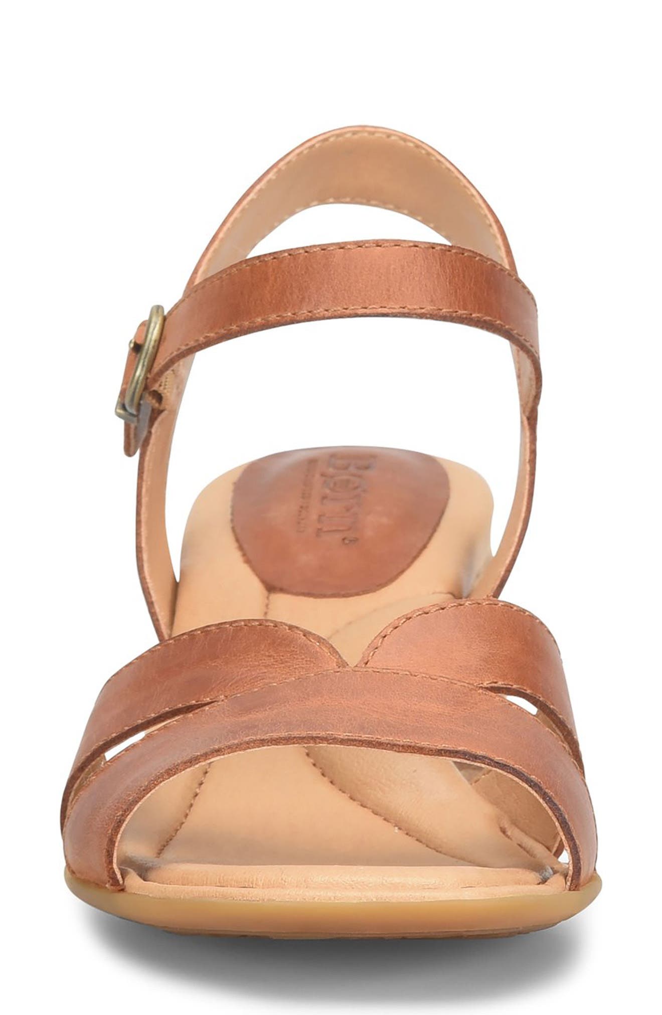 Børn Sadie Ankle Strap Sandal, Alternate, color, Brown Leather