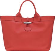 Longchamp Large Le Roseau Souple Leather Tote