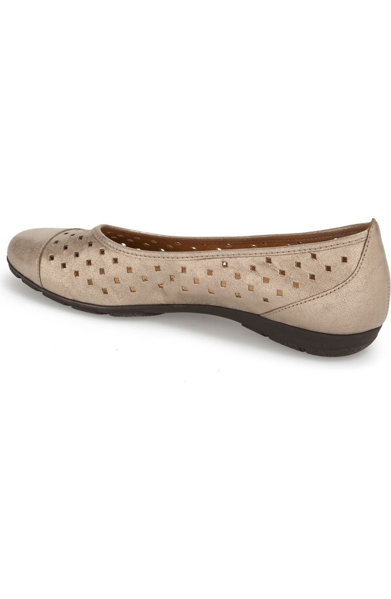 Gabor Perforated Ballet Flat, Alternate, color,