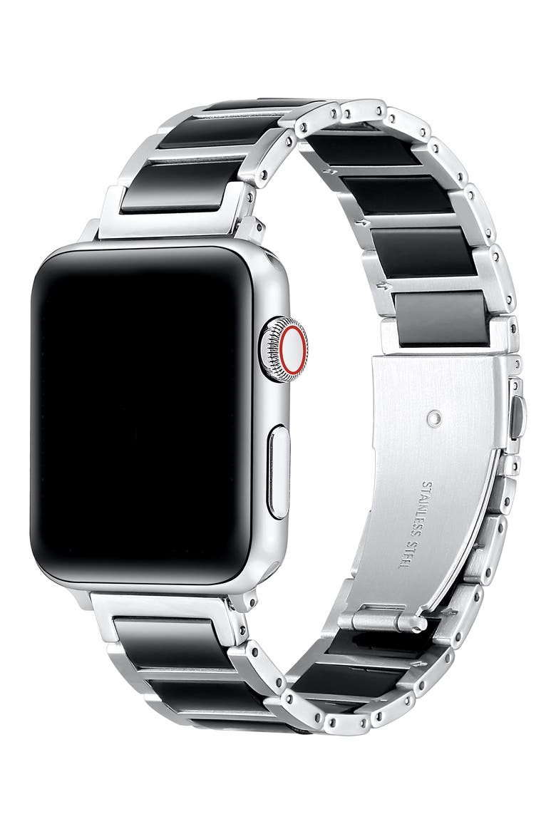 Alec Apple Watchband, Alternate, color, SILVER/ BLACK