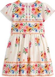 Mini Boden Kids' Cape Floral Cotton Dress