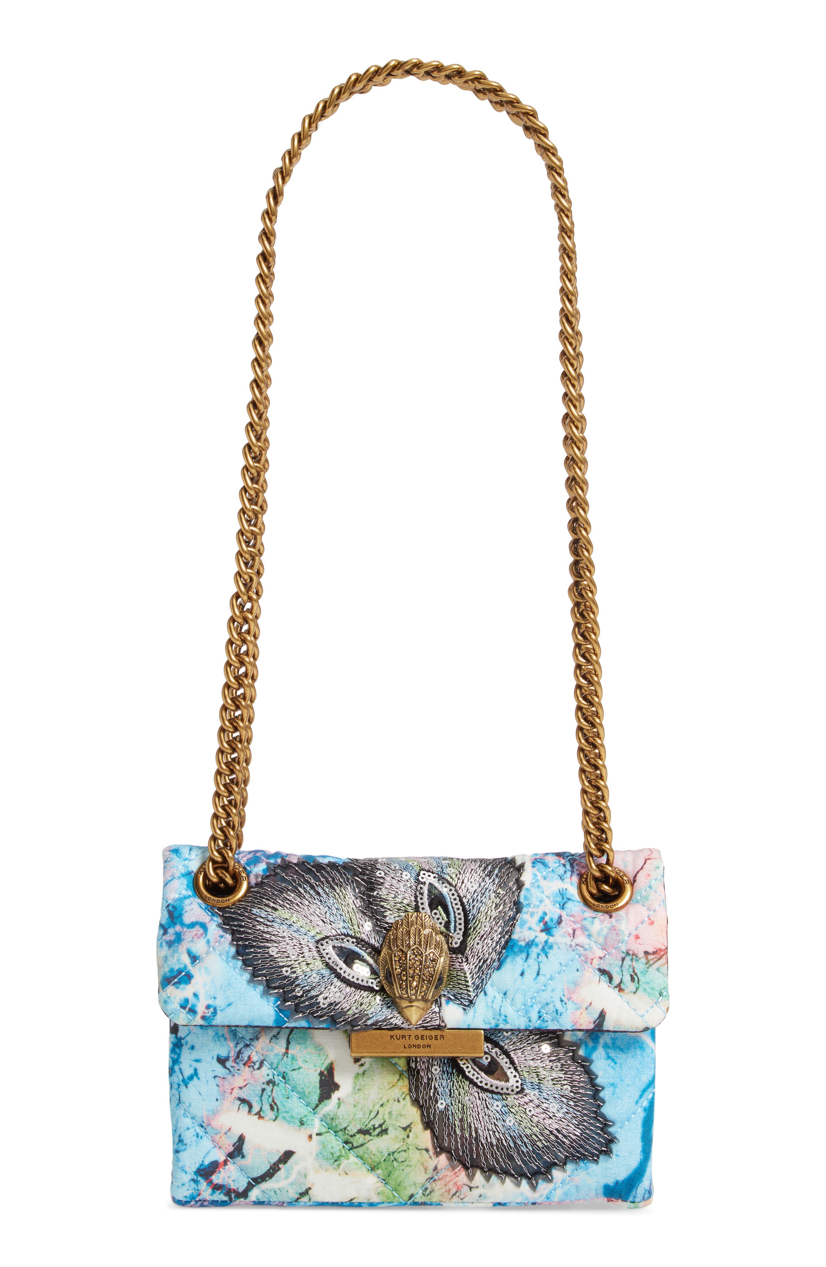 Kurt Geiger London Mini Kensington X Embellished Crossbody Bag, Main, color, 