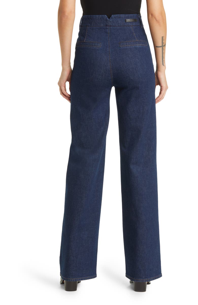PAIGE Sasha Notch Back High Waist Wide Leg Trouser Jeans, Alternate, color,