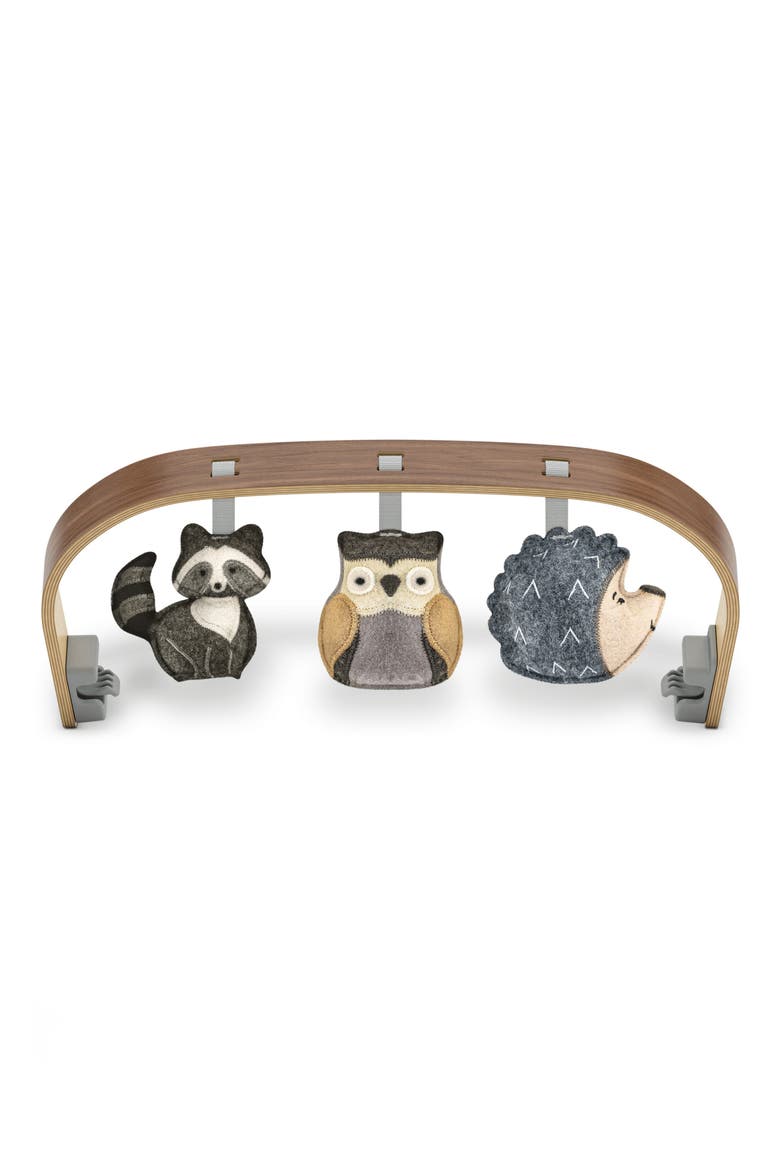 Forest Fun Toy Bar for Mira 2-in-1 Bouncer, Main, color, GREY/ WALNUT WOOD