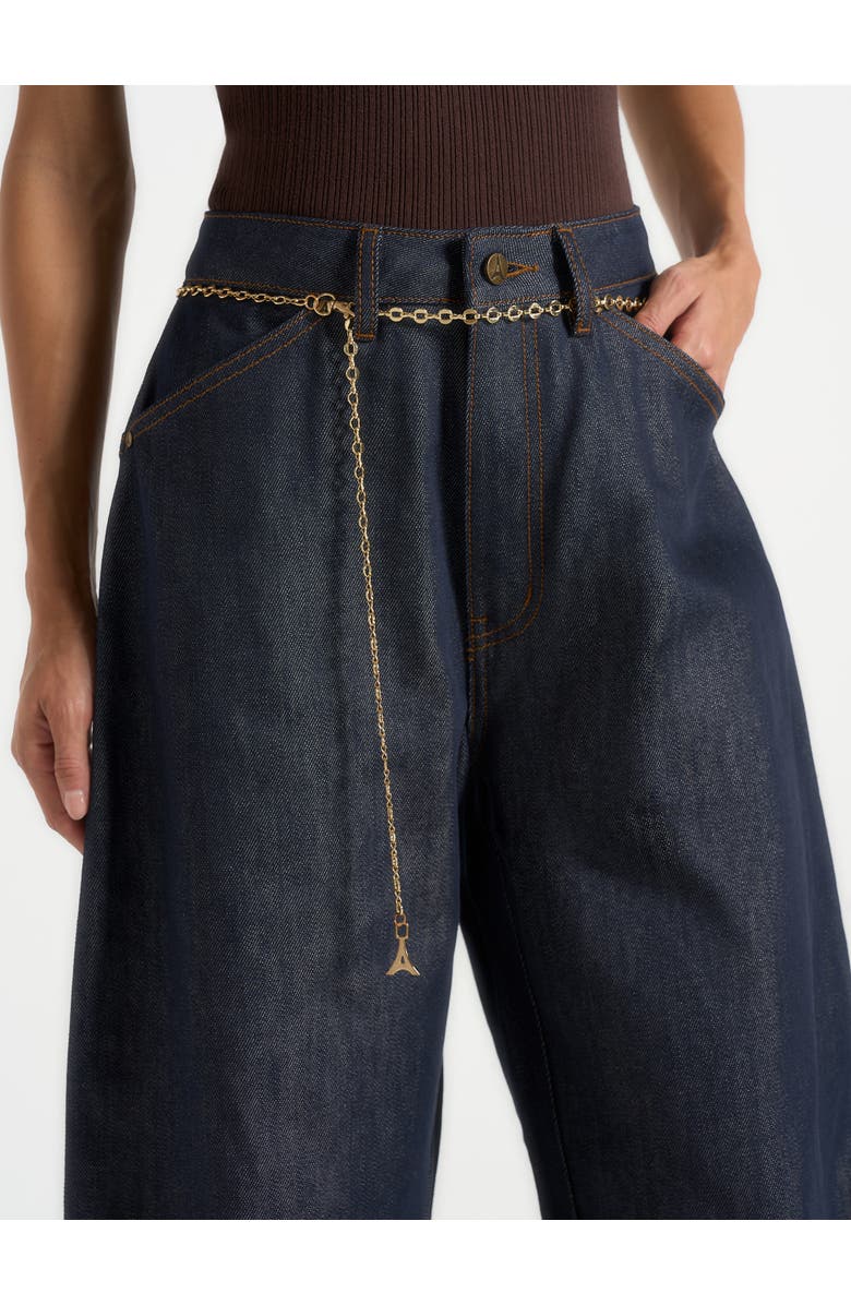 Manière De Voir Enora Hourglass Jean With Chain, Alternate, color, Indigo