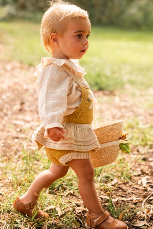 Wild Wawa Daisy Romper In Yellow