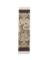 Fable England Woodland Tales Taupe Jacquard Scarf