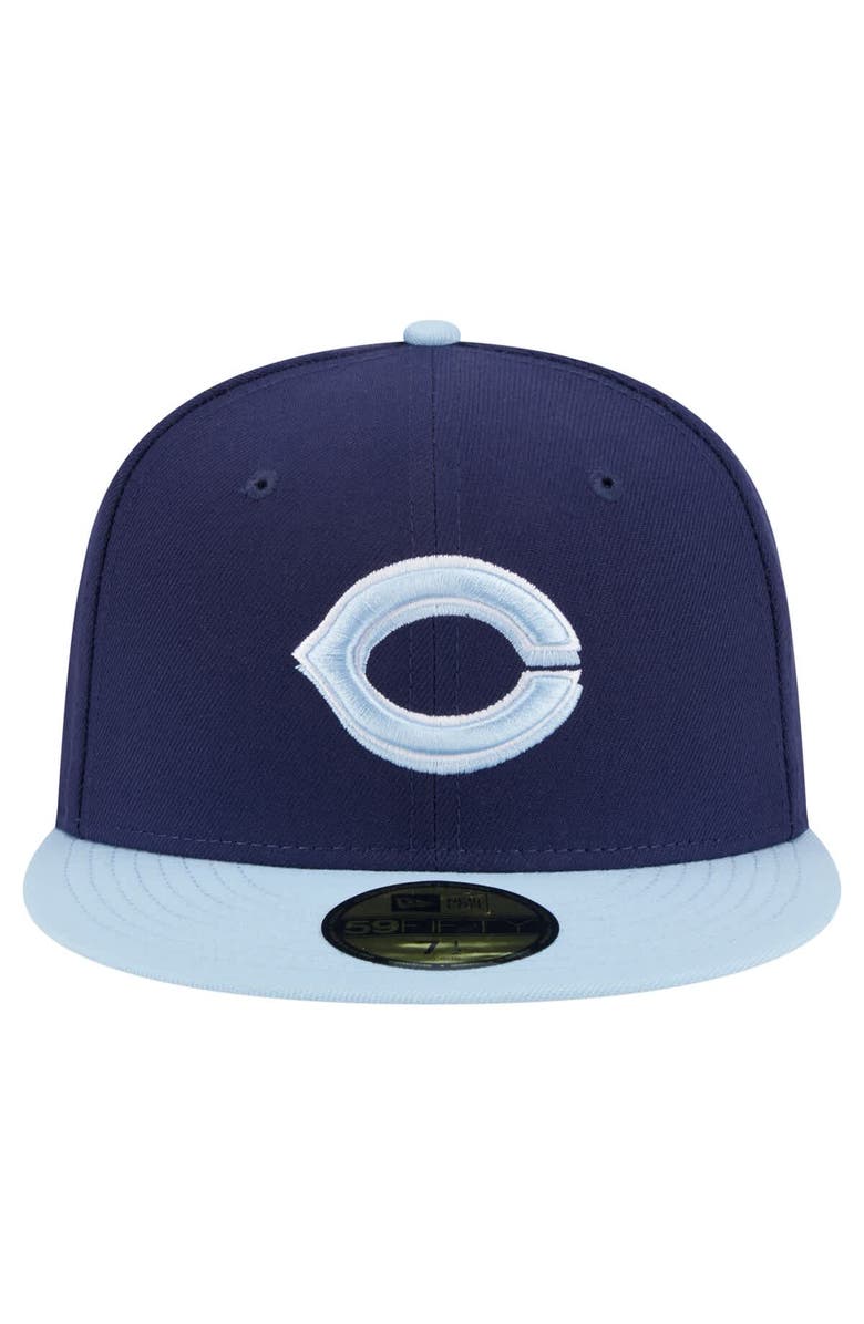 New Era Men's New Era Navy/Light Blue Cincinnati Reds Color Pack 2-Tone 59FIFTY Fitted Hat, Alternate, color, 