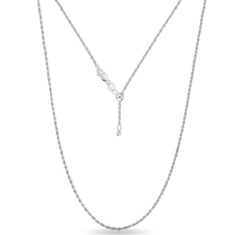 Sterling Silver Adjustable Rope Chain