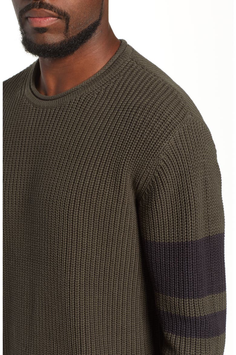 Jett Slim Fit Crewneck Sweater, Alternate, color, OAK GROVE/ BLACK