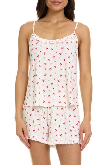 Flora By Flora Nikrooz Sherine Set of 2 Short Pajamas in Ivory at Nordstrom Rack, Size Large