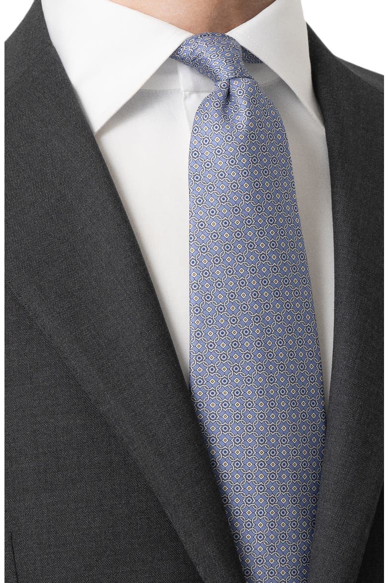 Medallion Silk Tie, Alternate, color, MEDIUM PURPLE