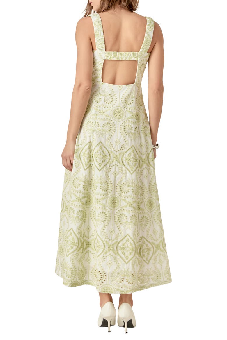 Eyelet Embroidery A-Line Dress, Alternate, color, PISTACHIO