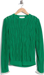 3.1 Phillip Lim Art Nouveau Jacquard Long Sleeve Top