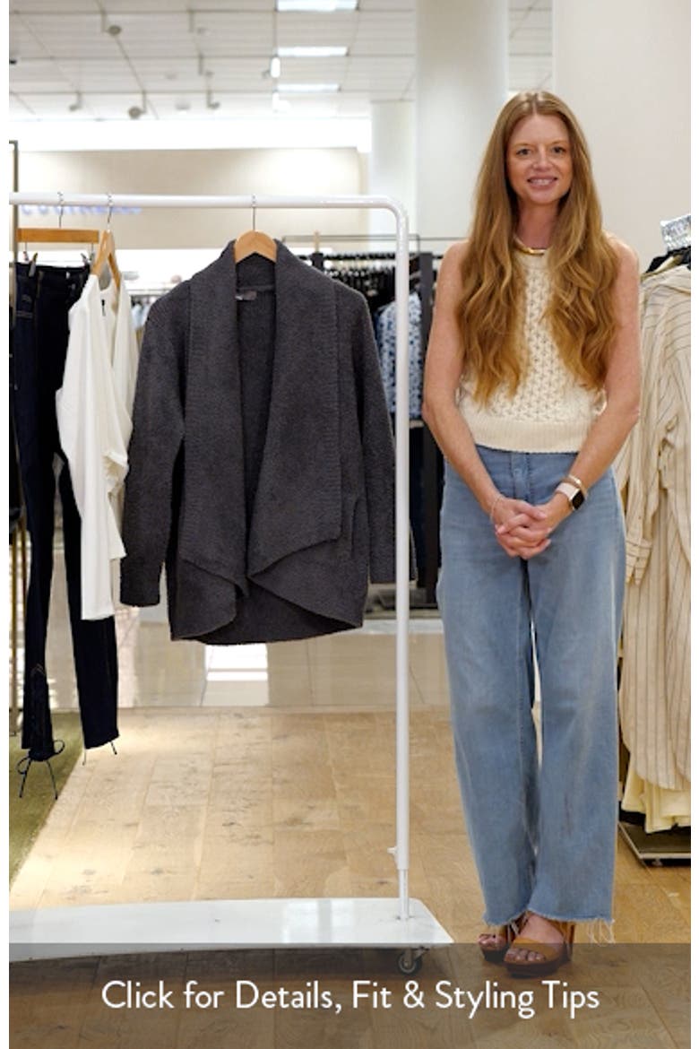 Cozy Chic® Shawl Collar Rib Cardigan video
