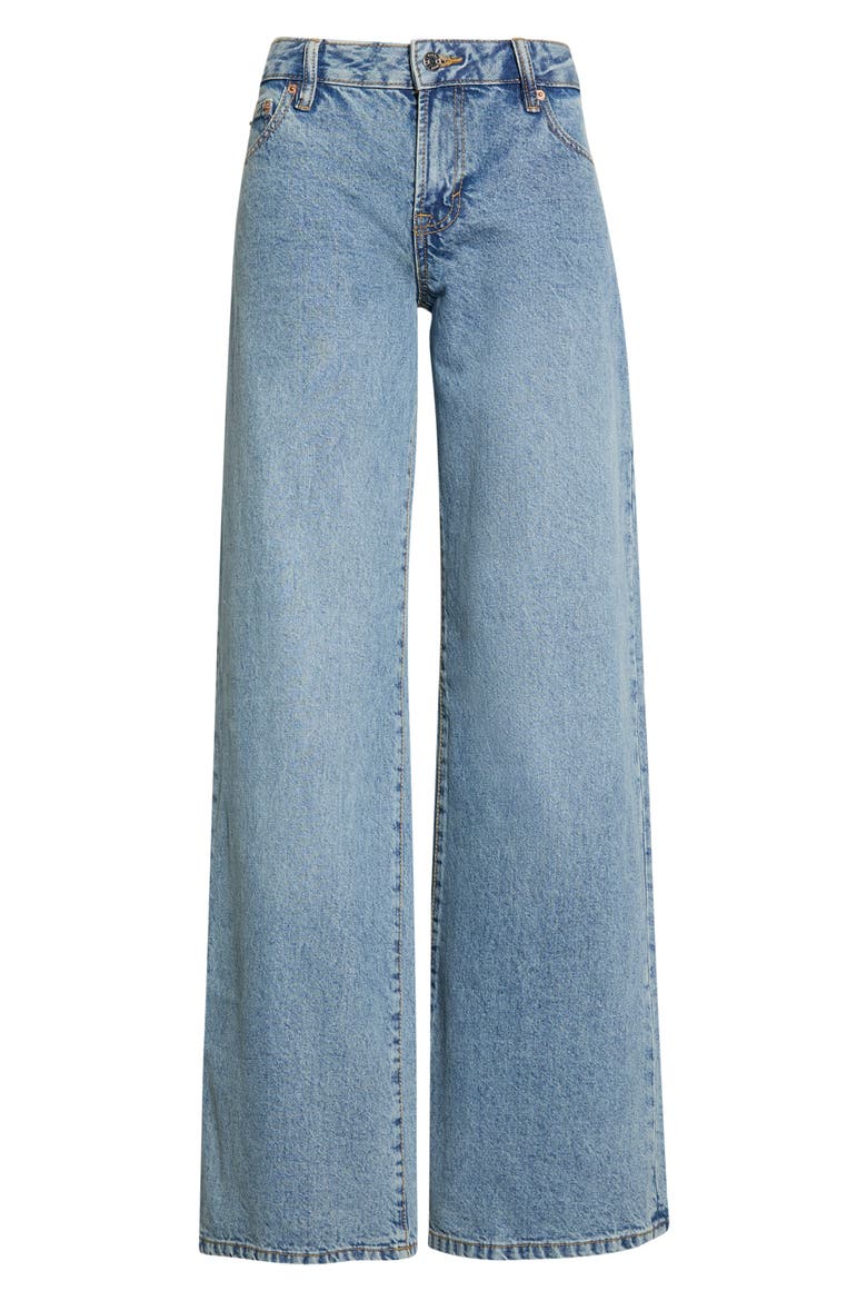 Mica High Waist Wide Leg Jeans, Alternate, color, INDIGO