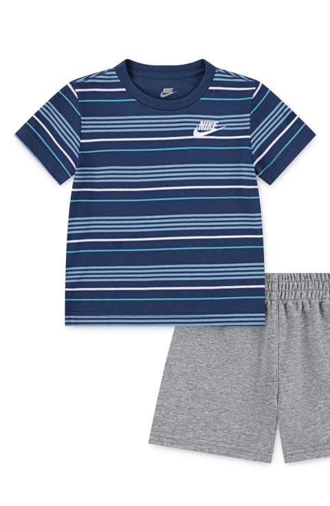 Stripe T-Shirt & French Terry Shorts Set (Baby)