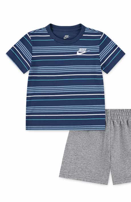 Nike Stripe T-Shirt & French Terry Shorts Set