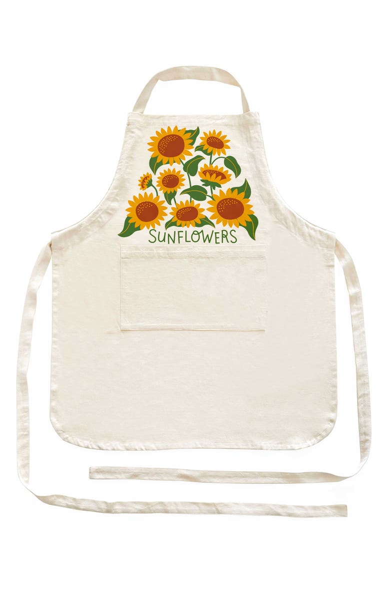 The Neighborgoods Sunflower Apron, Main, color, Beige