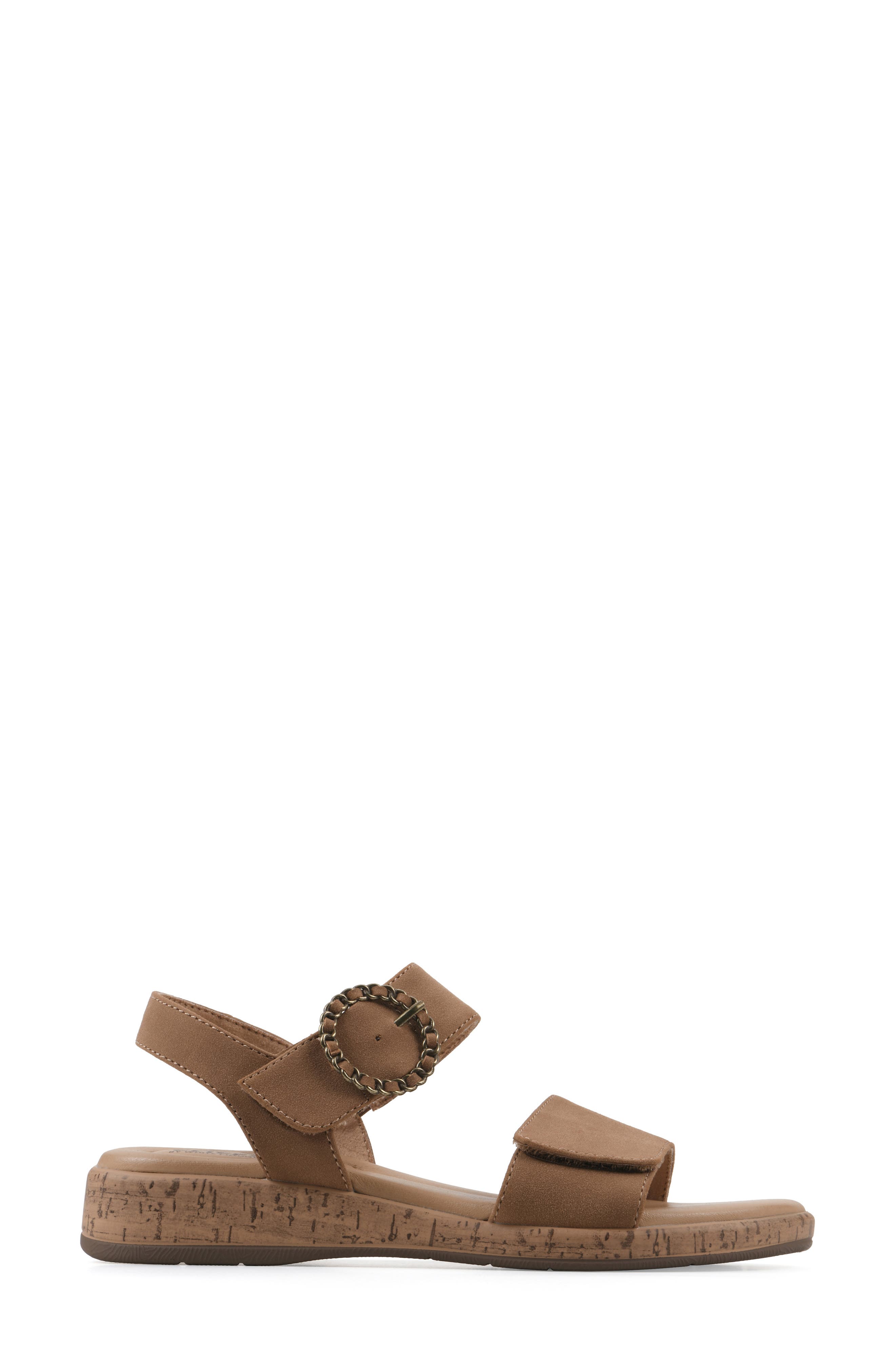 Bonique Corck Wedge Sandal, Alternate, color, TAN/ NUBUCK