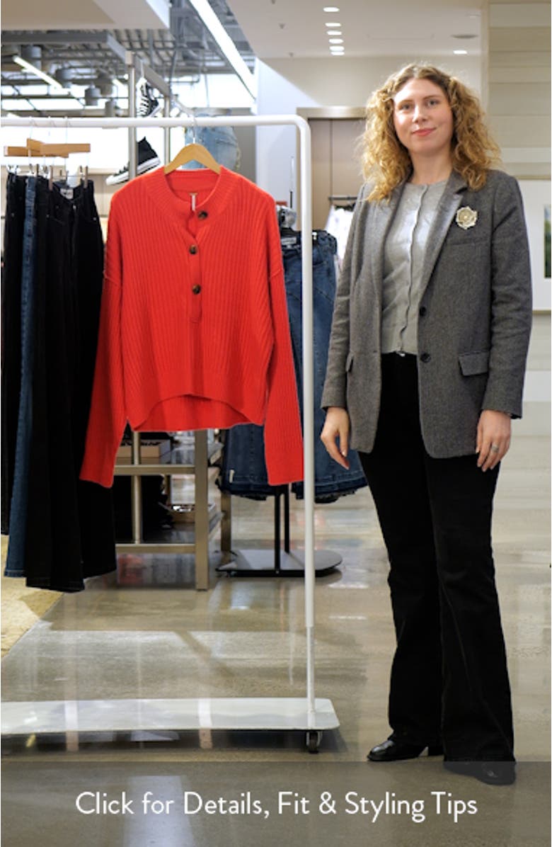 Cocoa Rib Henley Sweater, sales video thumbnail