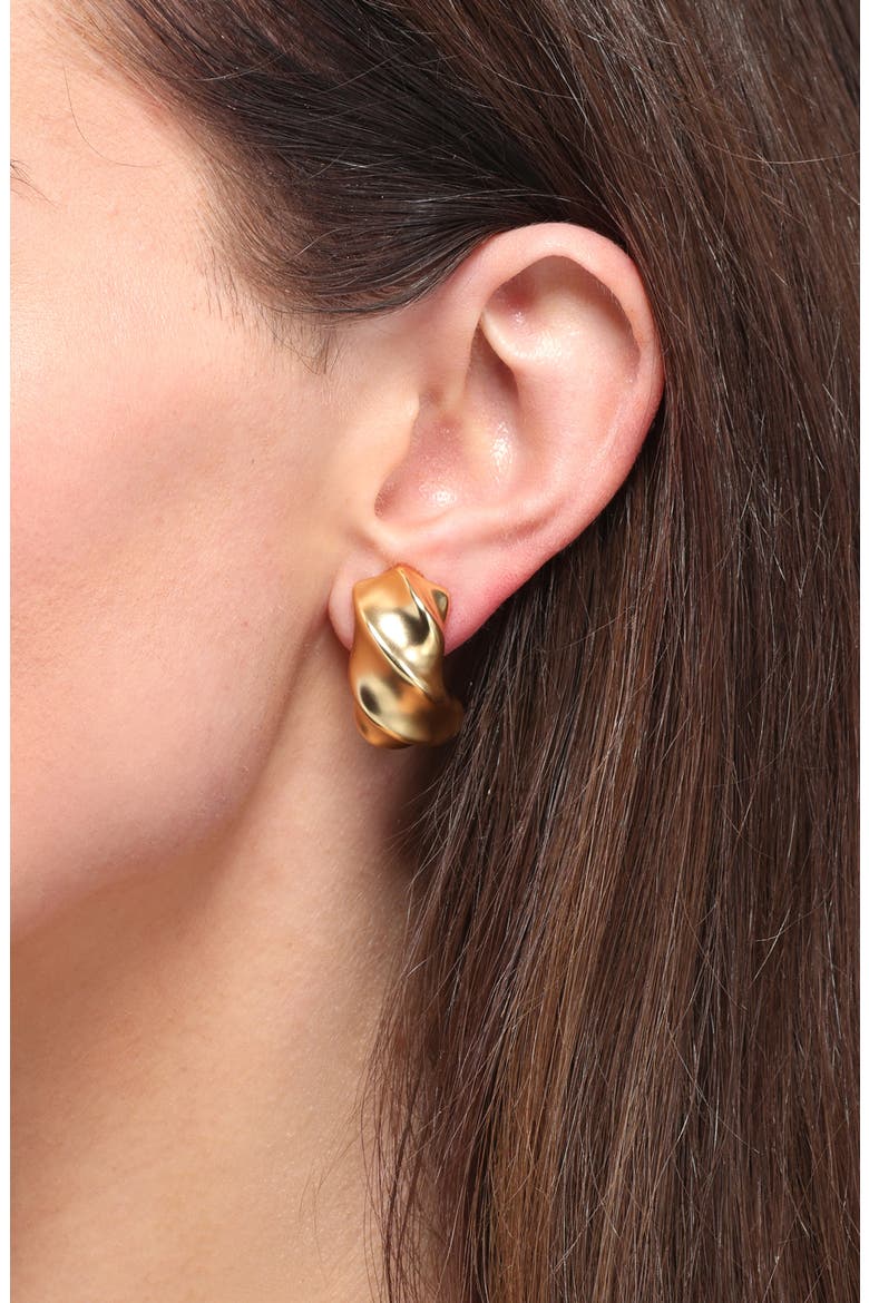 Twisted Wave Clip-On Earrings, Alternate, color, GOLD