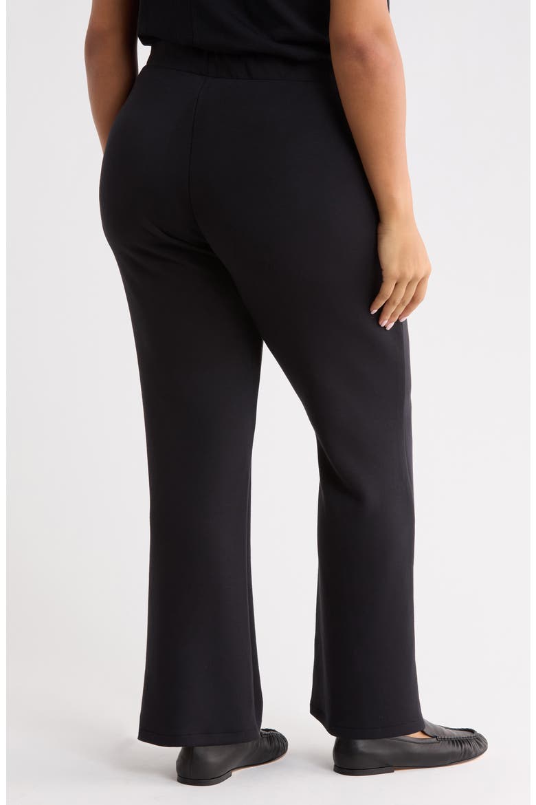 Flare Leg Scuba Pants, Alternate, color, BLACK