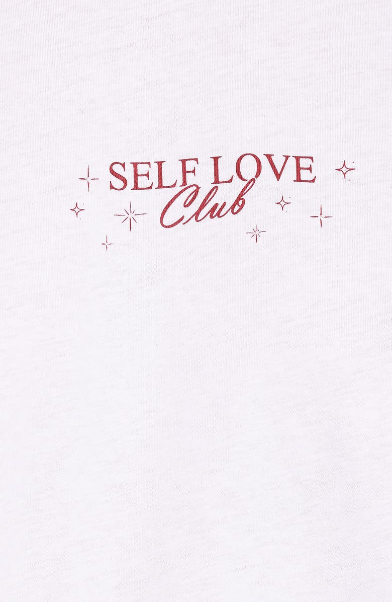 Petal & Pup Self Love Club Graphic T-Shirt, Alternate, color, White
