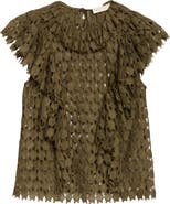 Ulla Johnson Daevy Cutout Ruffle Top